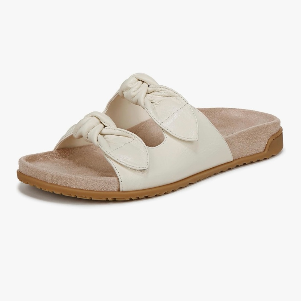Vionic Cream Knot Slide Sandals